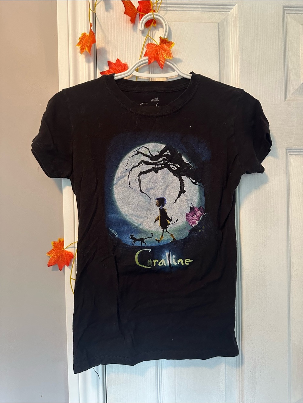 Coraline Graphic Short Sleeve Tee in Black